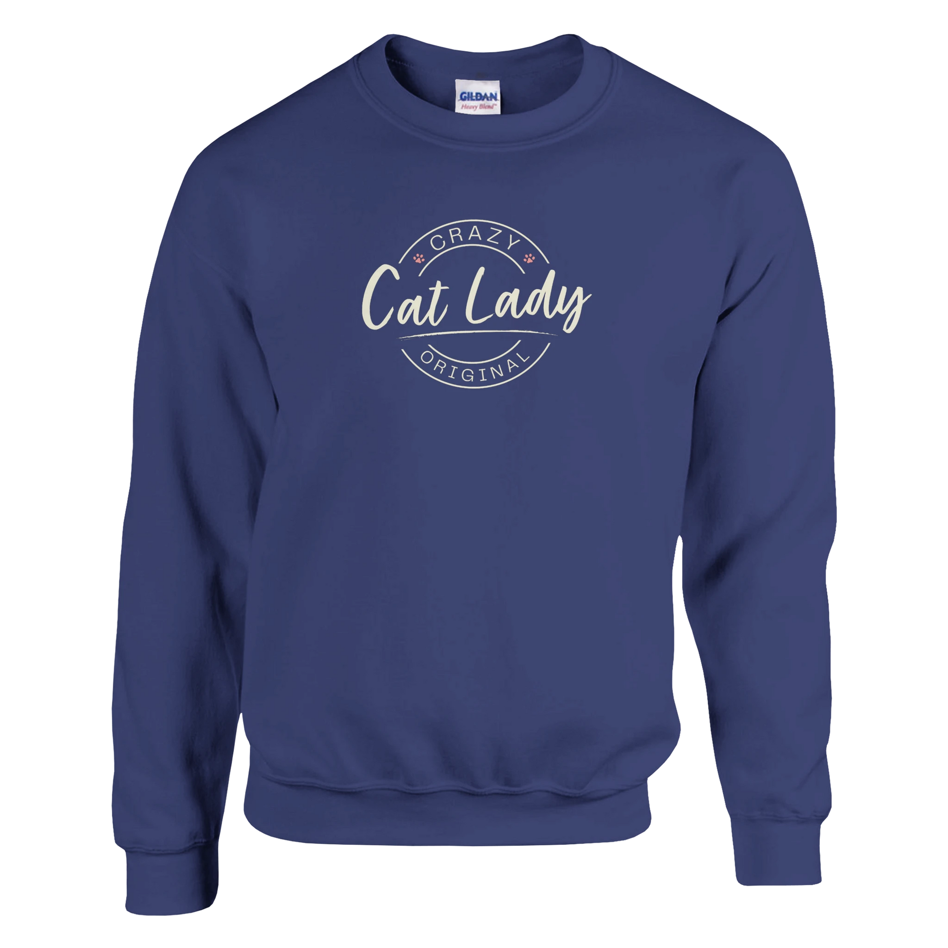 The Catorium Crazy Cat Lady Crewneck Sweatshirt Purple S